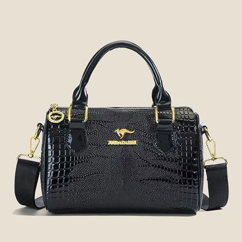 长23厚12高15经典女士单肩斜挎背包流行便携经典枕头包032黑色