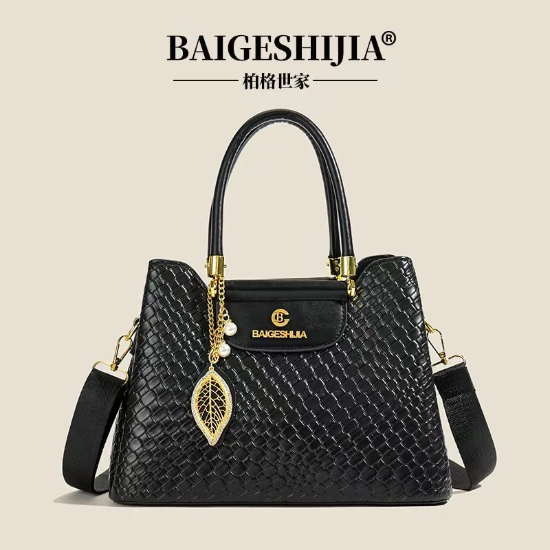 （长30宽14高21）新款百搭气质时尚轻奢女士单肩斜挎包2501黑色