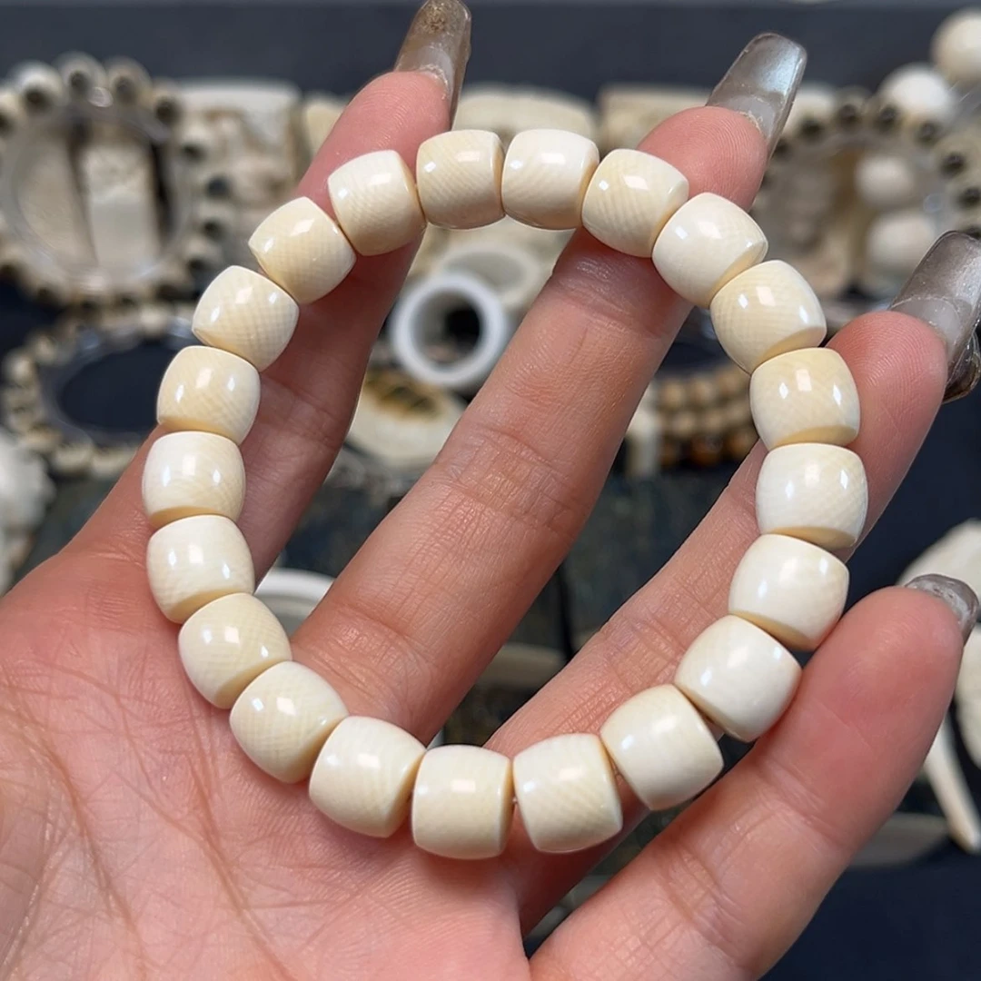 【闪购商品】白玉菩提吊坠渔**乐猛犸牙9/10直切