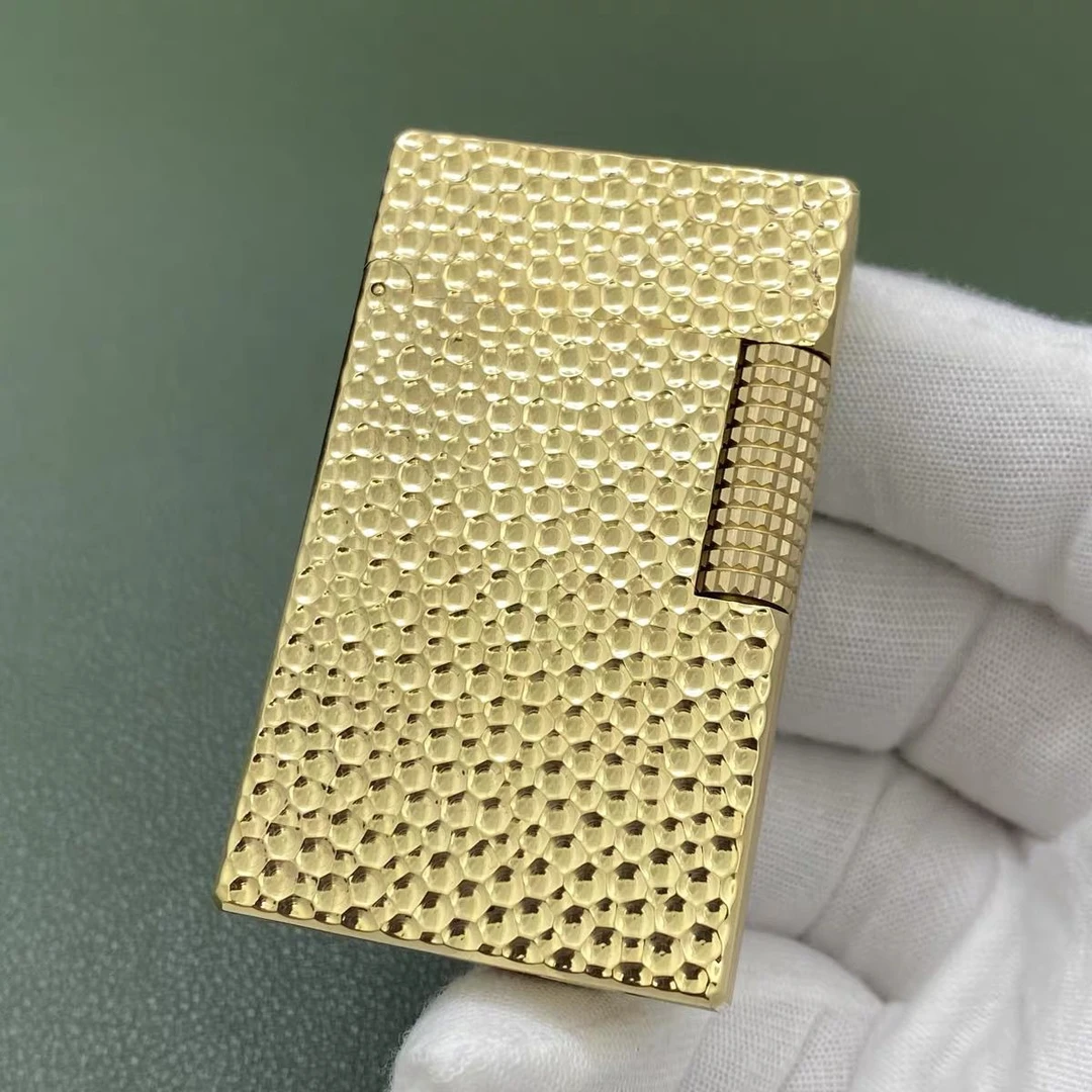 德国好运达朗声纯黄铜原铜电镀手工陨石坑工艺声音清脆煤油打火机