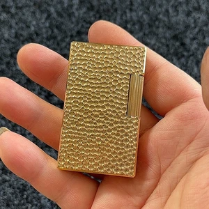 好运达手工煤油打火机立体陨石坑朗声原装经典金色高档砂轮火机