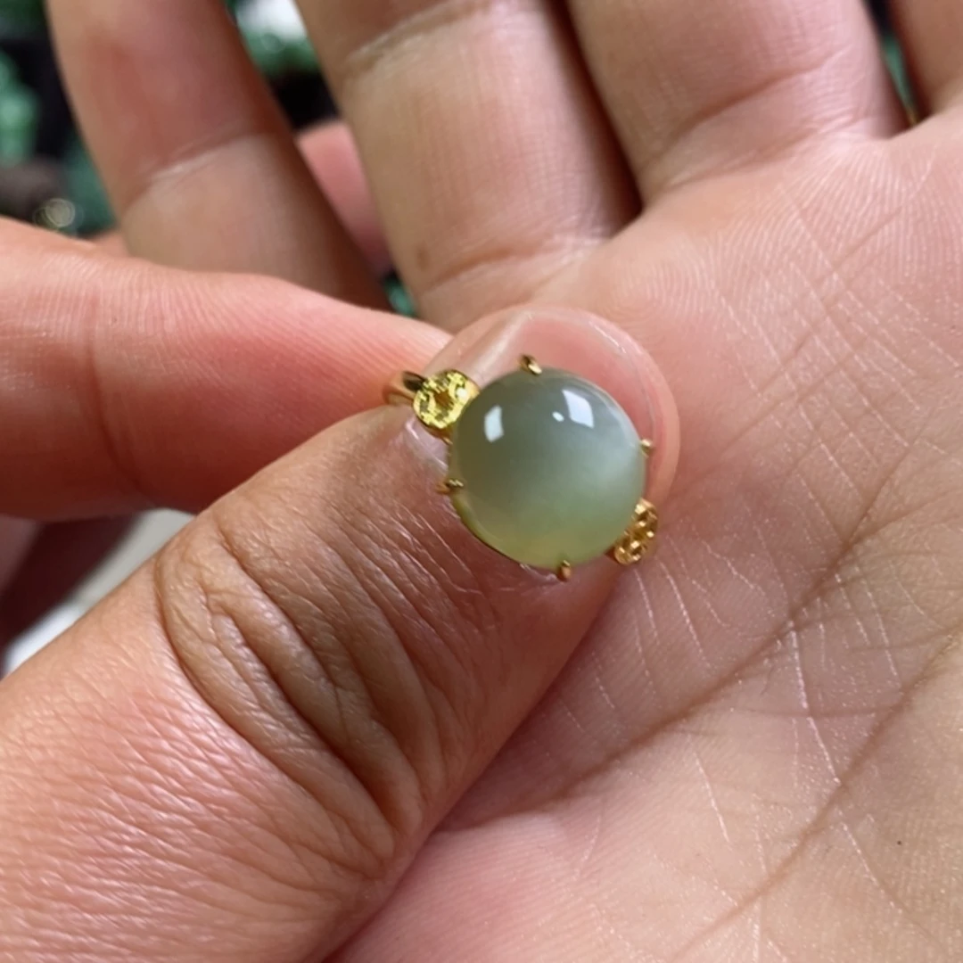 【闪购商品】和田玉戒指银S925镶嵌