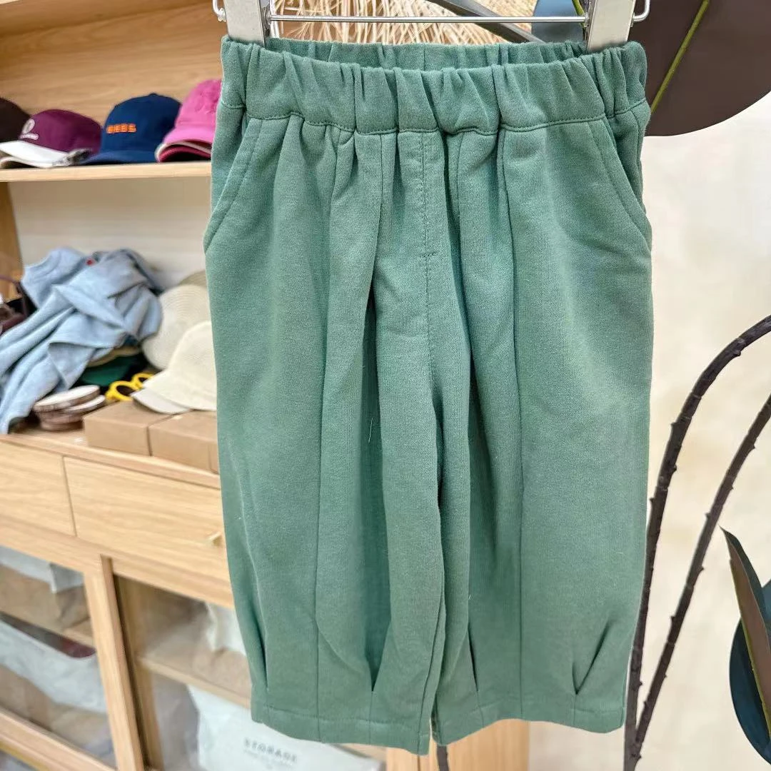 【JMJQ 20113】春秋夏中小童纯色复合舒适运动针织卫裤长裤老爹裤