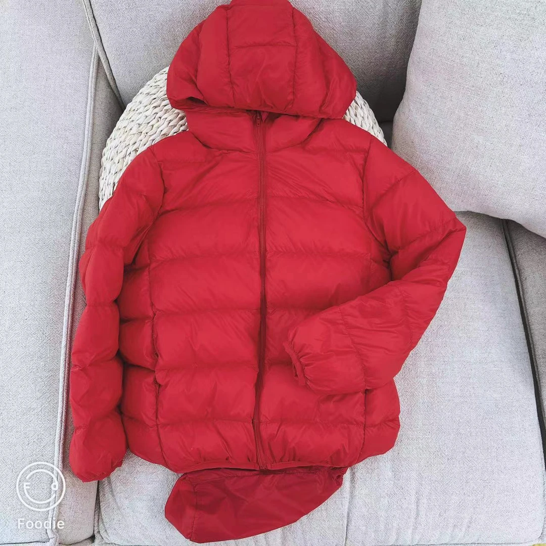 【JMJQ 23922】百搭校服神器保暖高充绒90白鸭绒轻羽绒连帽外套