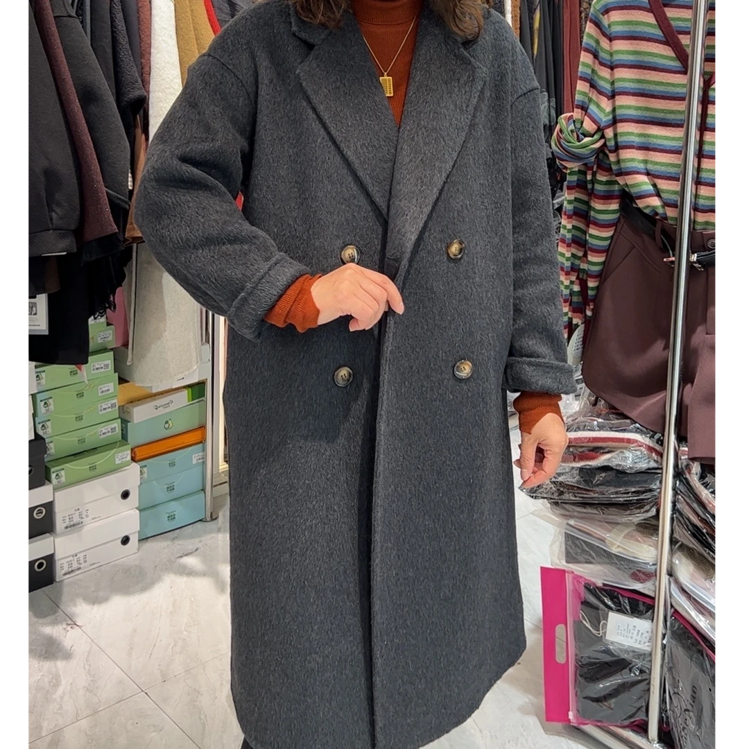 [ W i F i ]412双面羊毛大衣新款韩系宽松中长款外套