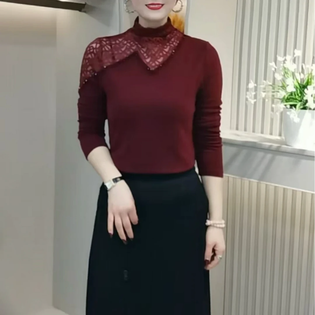 2024秋冬新款百搭时尚简约显瘦气质高端大气上档次设计感打底衫