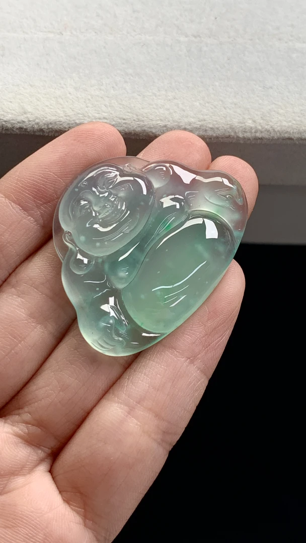天然缅甸翡翠A货 佛公