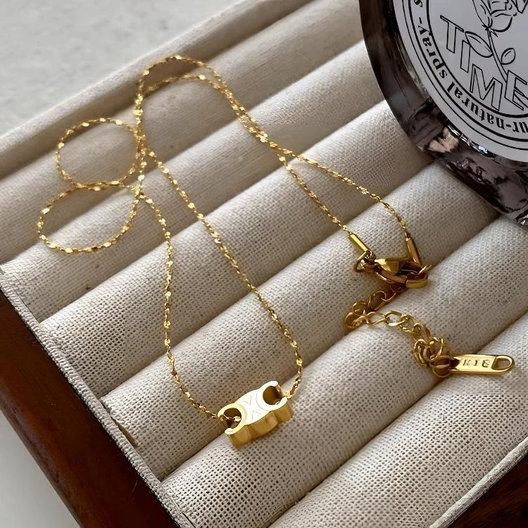 钛钢项链 不掉色【B81】高级感凯旋门项链小众时尚百搭锁骨链女