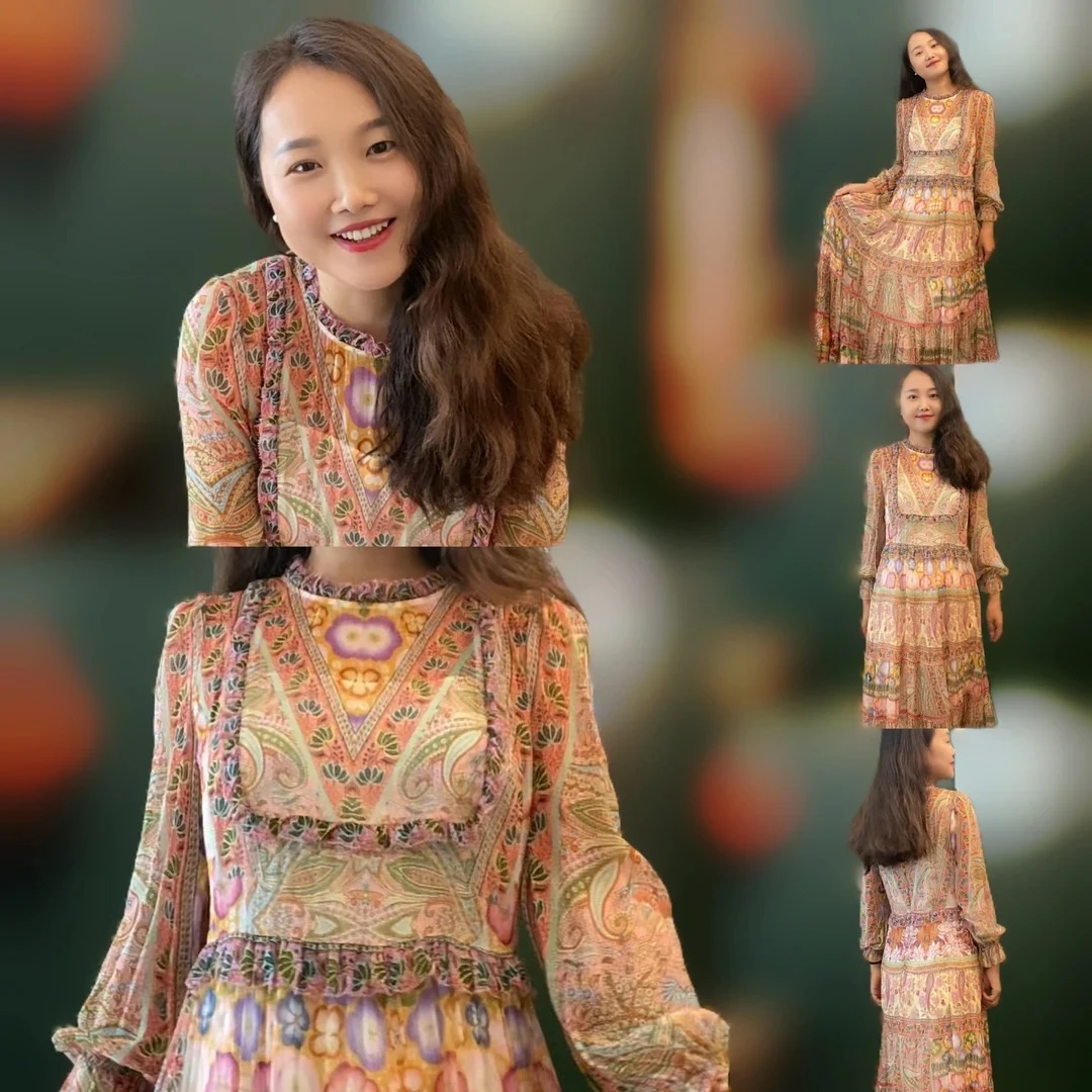 微风情书 法式宽松连衣裙 波西米亚风女装连衣裙 真丝桑蚕丝 系列