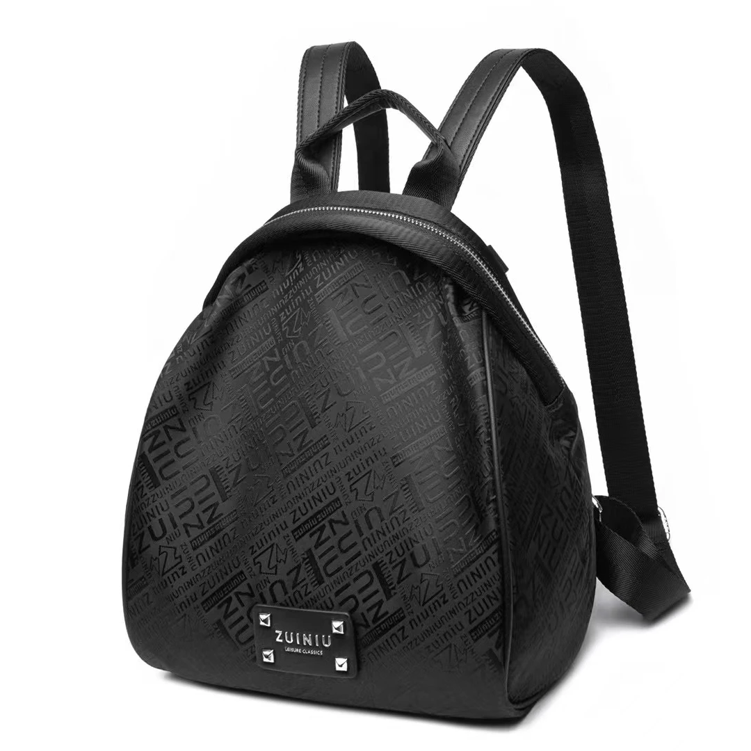 2025印花时尚休闲网红黑色提花双肩包百搭潮流洋气ins女士双肩包