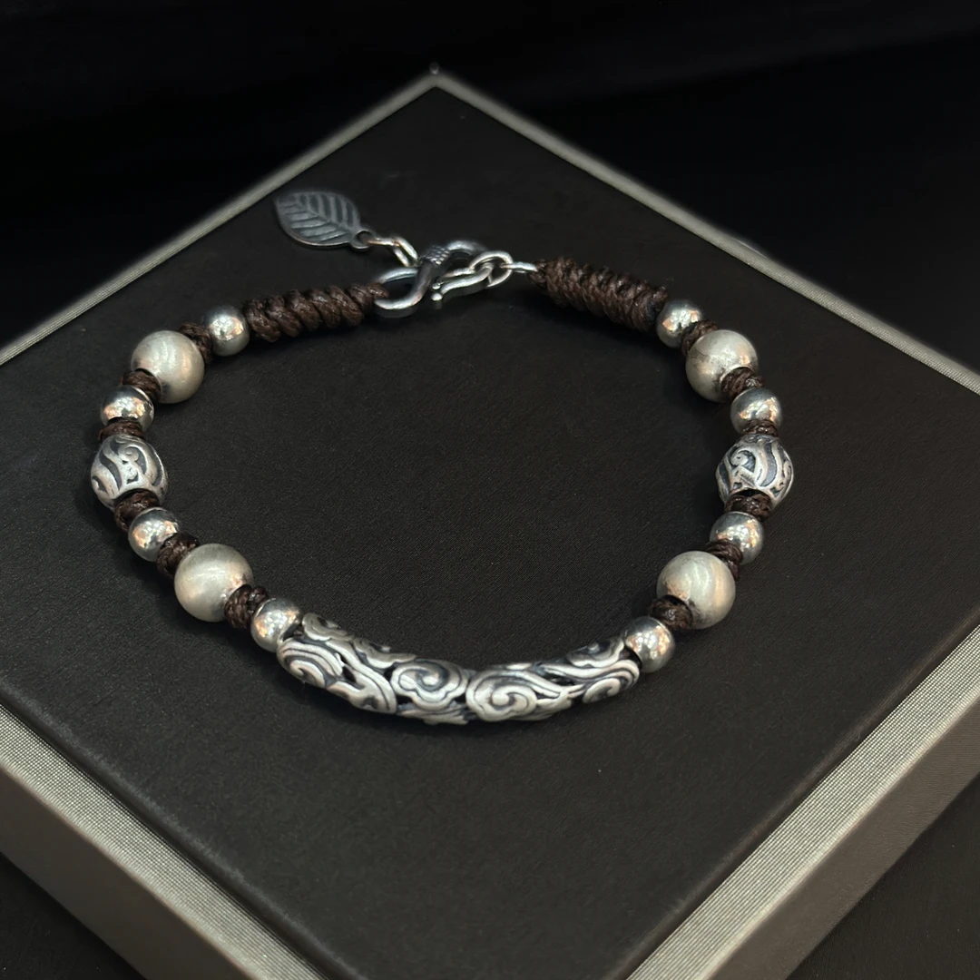 足银手链 足银时尚男款手链银制品