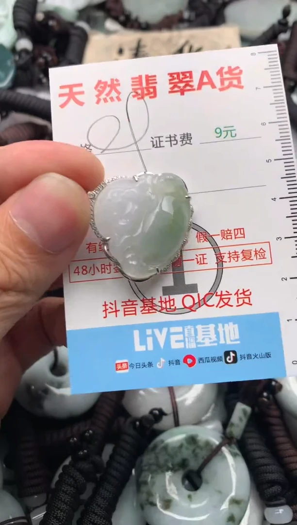【闪购商品】翡翠吊坠(不含链)银S925镶嵌1
