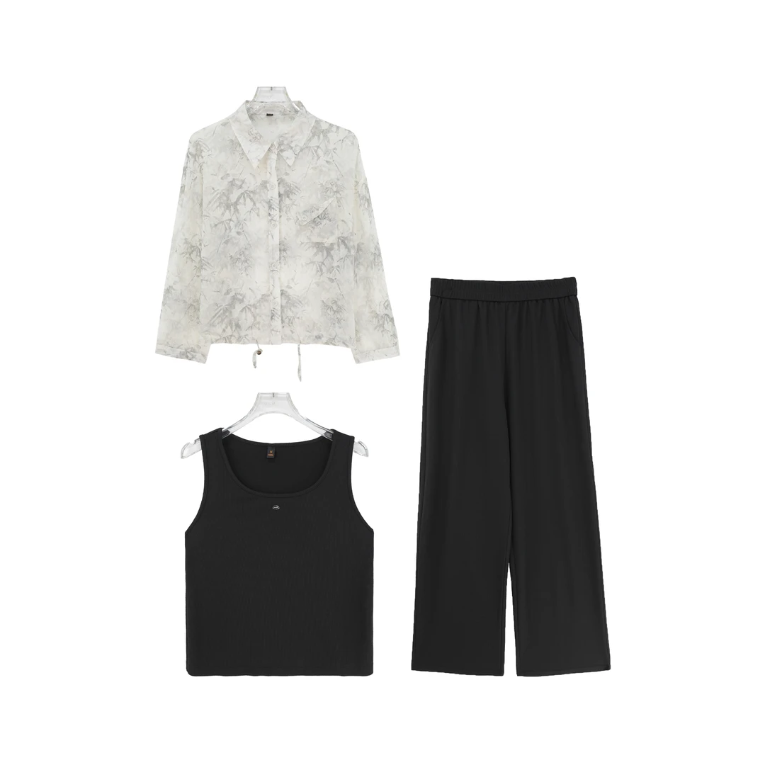 复古高级感提花显瘦气质三件套-X26369