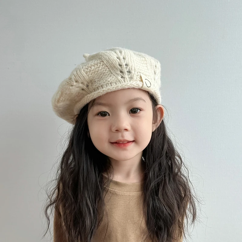 儿童帽子秋冬季女童贝雷帽女孩画家帽冬季宝宝女宝2025新款蓓蕾帽