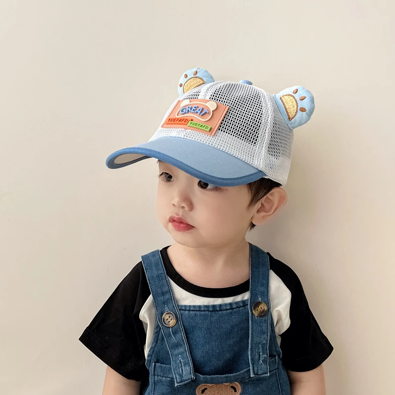 儿童帽子夏季男童棒球帽宝宝遮阳帽薄款鸭舌帽男孩太阳帽防晒帽
