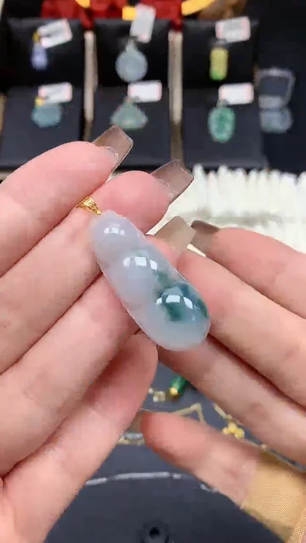 【闪购商品】翡翠吊坠(不含链)18K金镶嵌MS125566