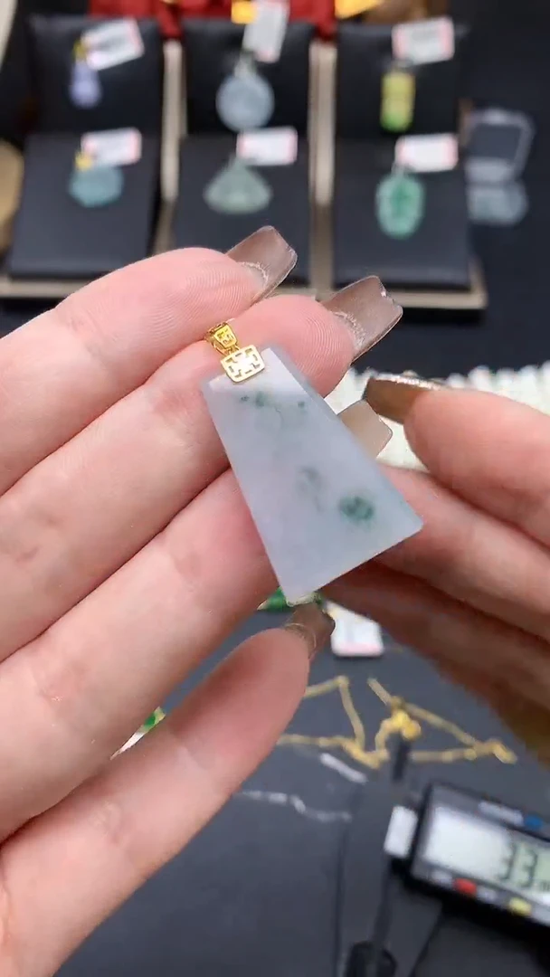 【闪购商品】翡翠吊坠(不含链)18K金镶嵌MS123195