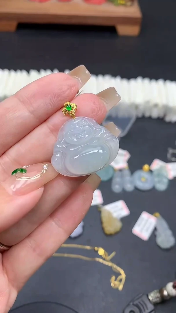 【闪购商品】翡翠吊坠(不含链)18K金镶嵌MS115811