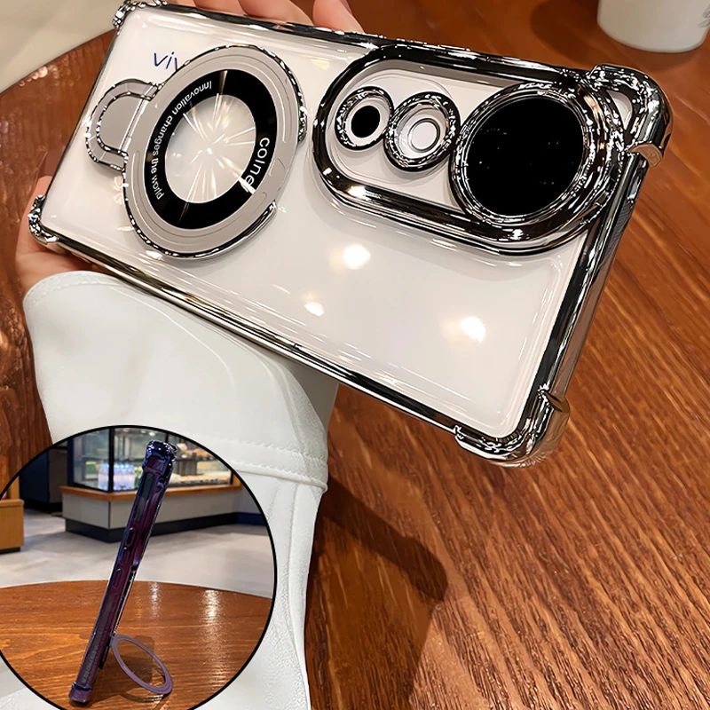 磁吸支架气囊适用vivos19pro手机壳vivos18透明高级镜头全包s17软