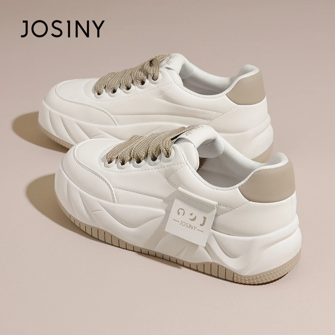 卓诗尼新款小白鞋2024春季网红厚底运动休闲鞋女鞋子显脚小大学生