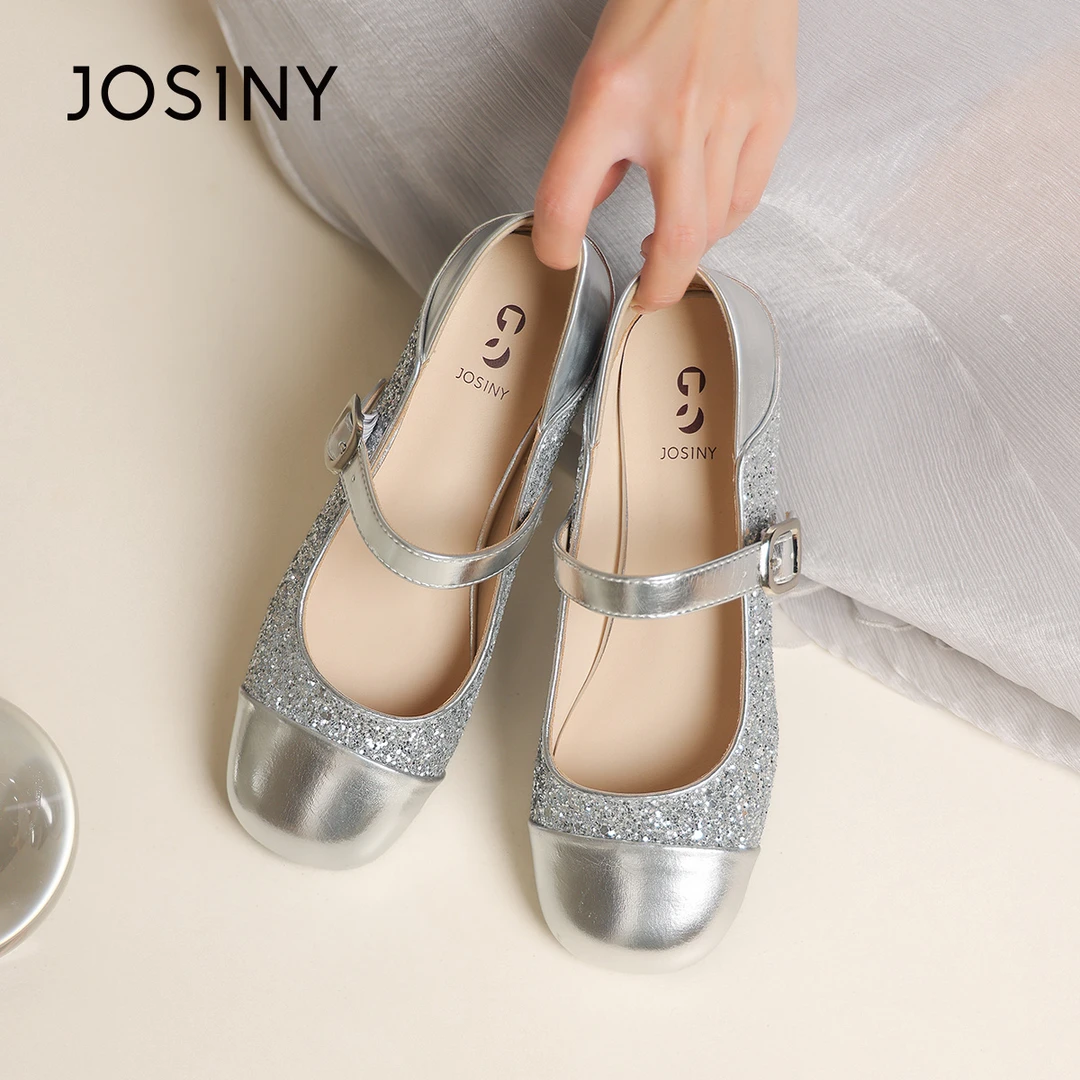 卓诗尼玛丽珍鞋单鞋2024新款气质配裙子伴娘鞋小香风法式女士皮鞋