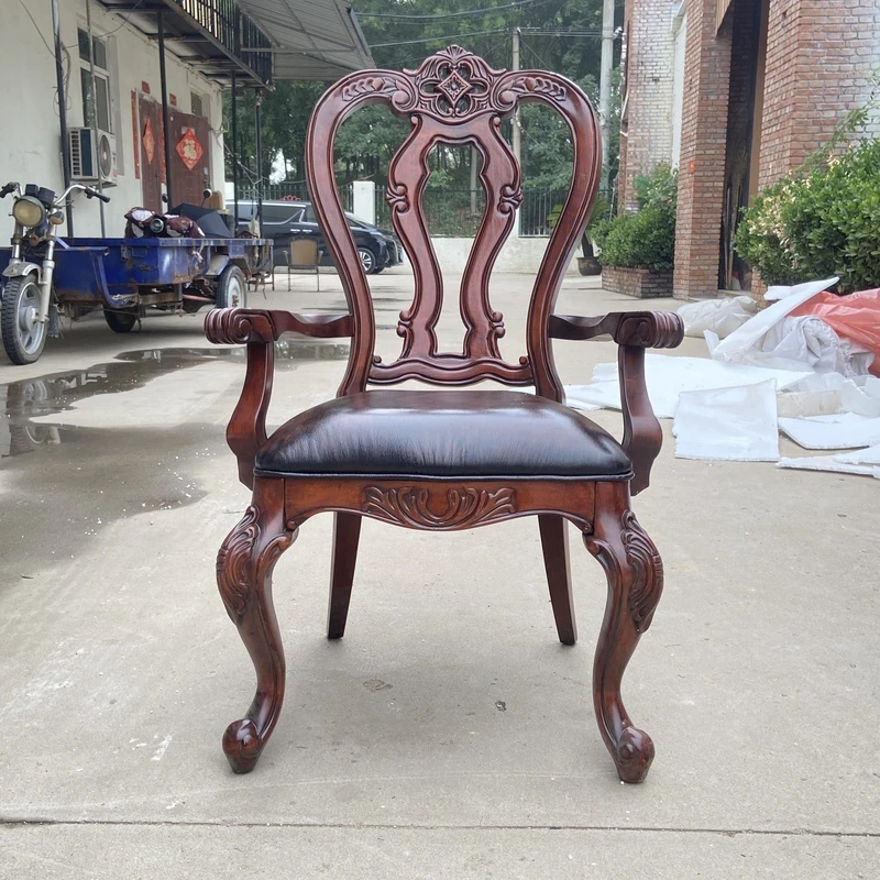 古典高端美式   8160-34A  XW00266-1  扶手椅  书椅  67*50*108