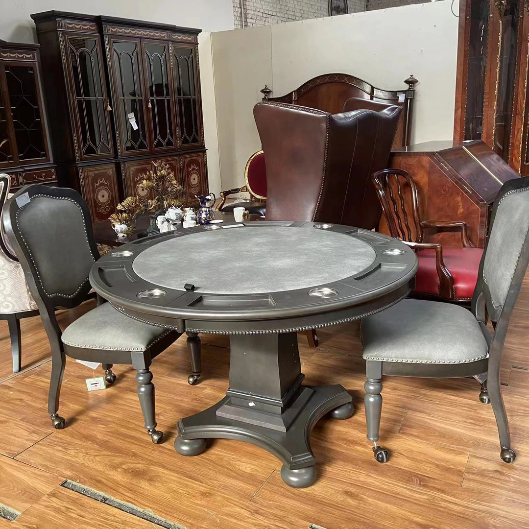 尾货  一圆餐桌  棋牌桌 CR-87711-61-63 123*79  自己安装  有残