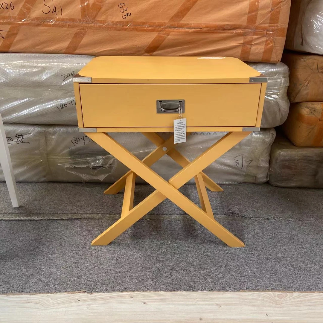 尾货彩绘 8A16    562黄色交叉角几      61*47*67  不包安装