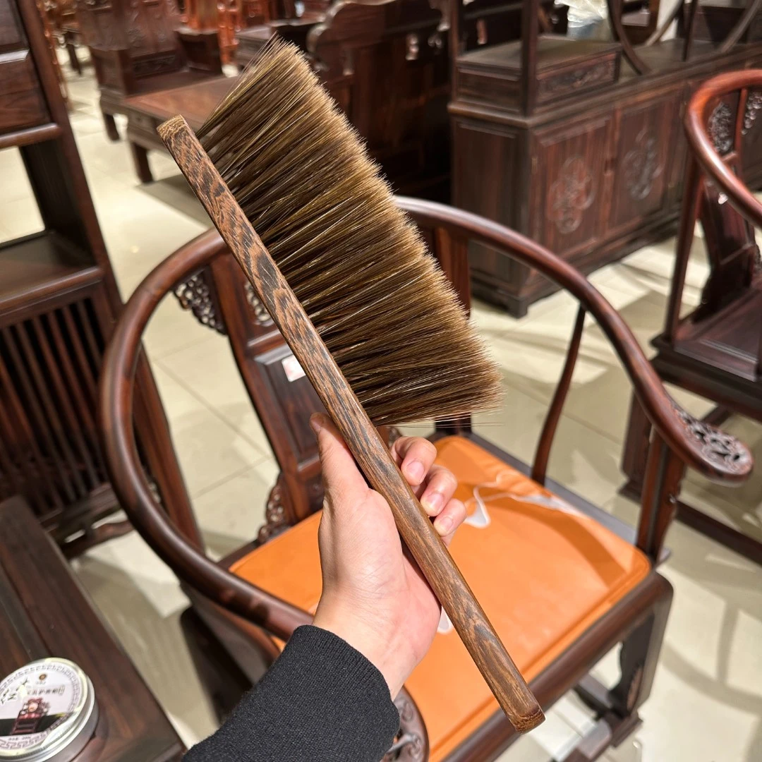 新红利居推荐—手工鸡翅木刷子软毛扫床刷子家用实木床刷除尘刷