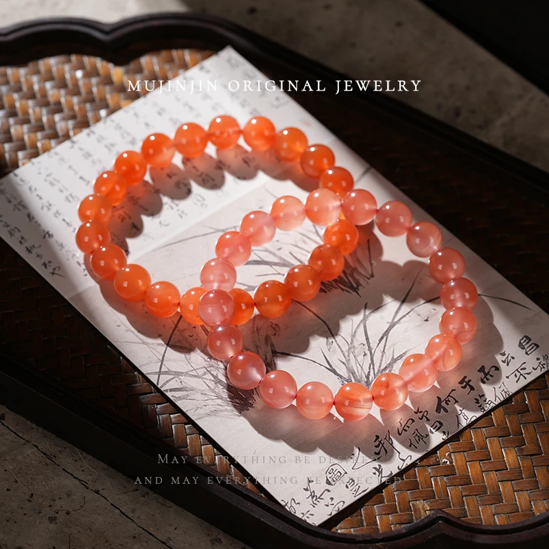 天然南红玛瑙手串女款约9m单圈串珠手链XL2719多样性发一