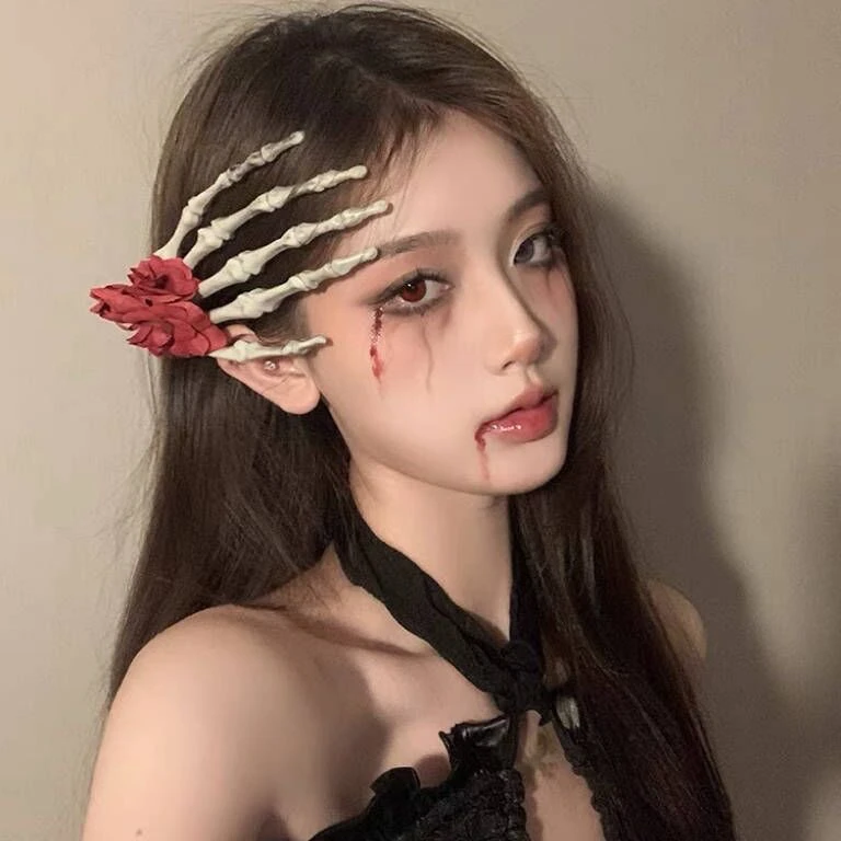 暗黑万圣节头饰女装扮恐怖装饰可爱搞怪趣味骷髅圣诞节发夹新奇特
