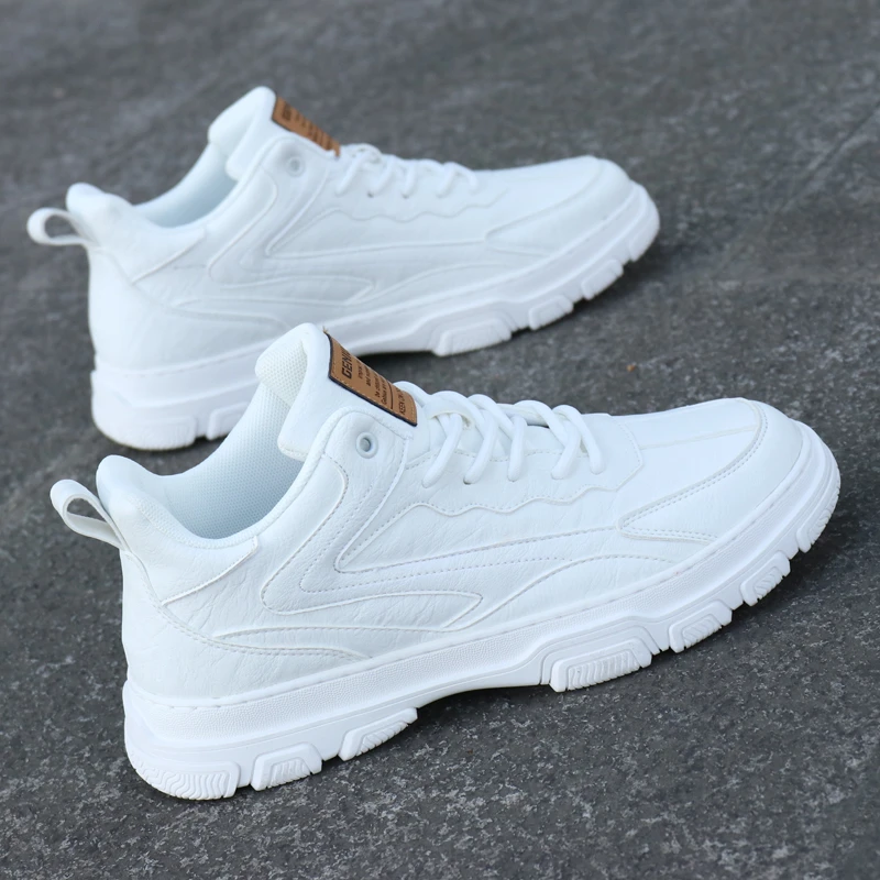 男鞋春季2025新款工装潮鞋韩版青年运动小白鞋防滑防水休闲鞋软底