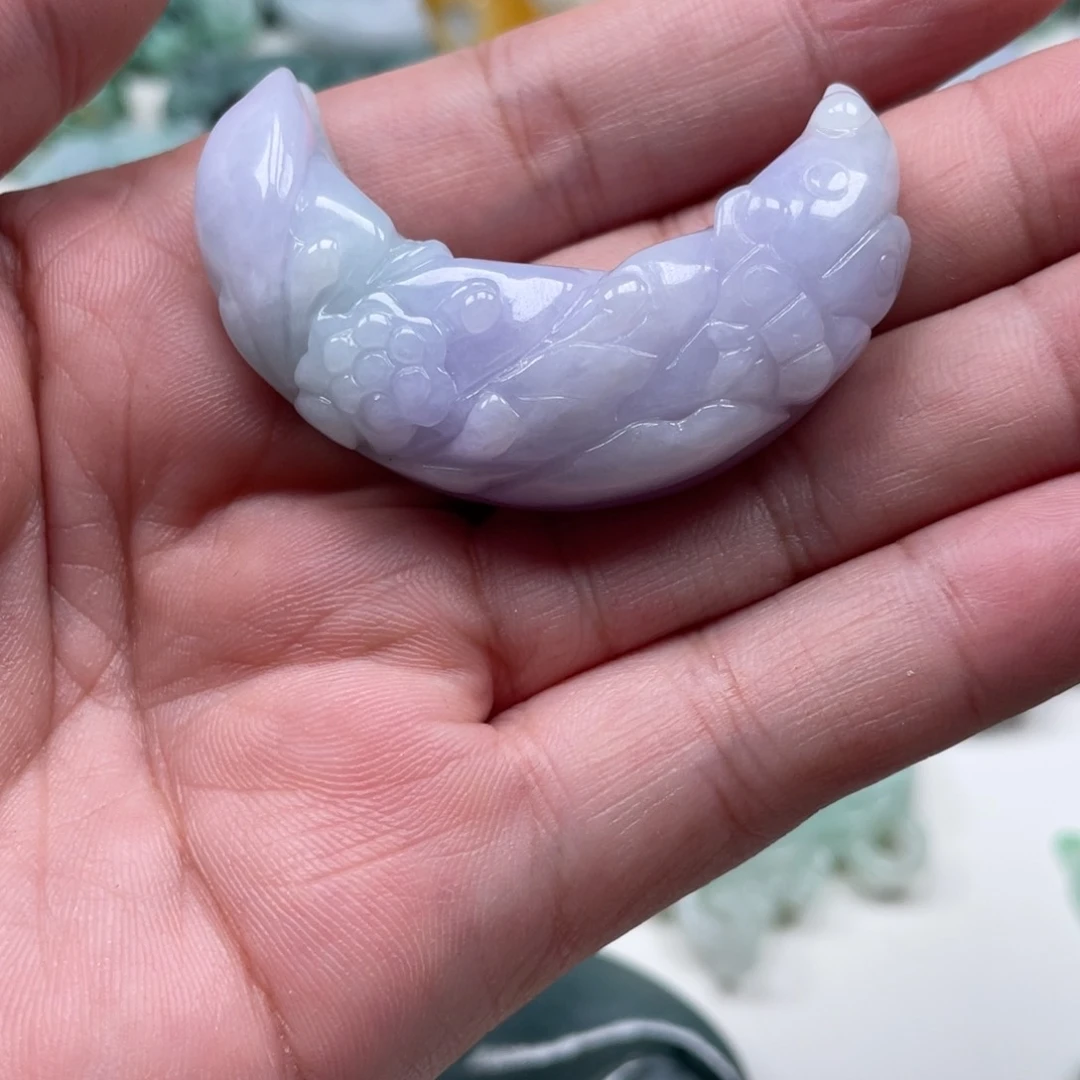 翡翠颈饰未镶嵌玲***8翡翠玉缘吊坠挂件