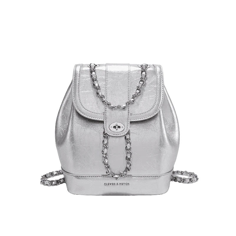 CLEVER小香风链条双肩包包女2024新款时尚百搭迷你背包书包