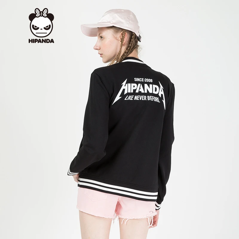 HiPanda 你好熊猫 摇滚风格棒球服休闲外套 女款