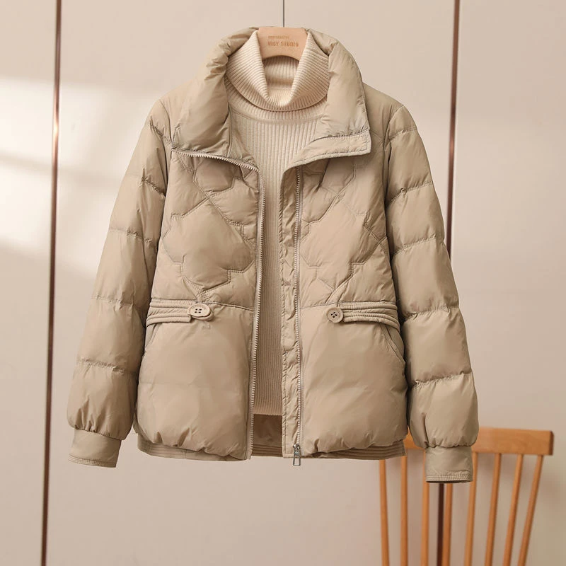 2023新款羽绒服短款羽绒服女年新款时尚立领衣百塔保暖冬装显瘦外
