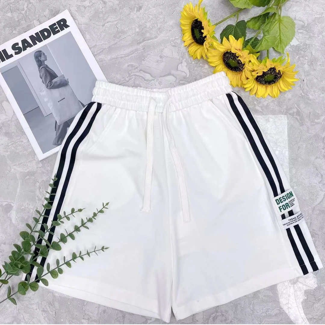 【悠悠】24款夏款五分休闲大短裤松紧腰时尚百搭裤子白色夏季RT50