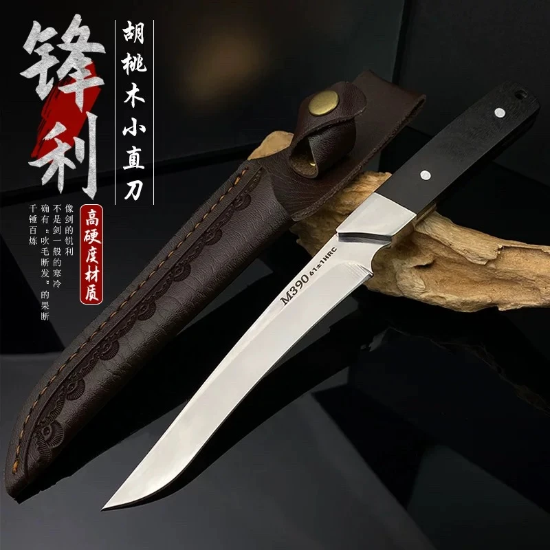 【新疆包邮】M390粉末钢户外刀分割刀水果刀露营烧烤刀家用商用刀