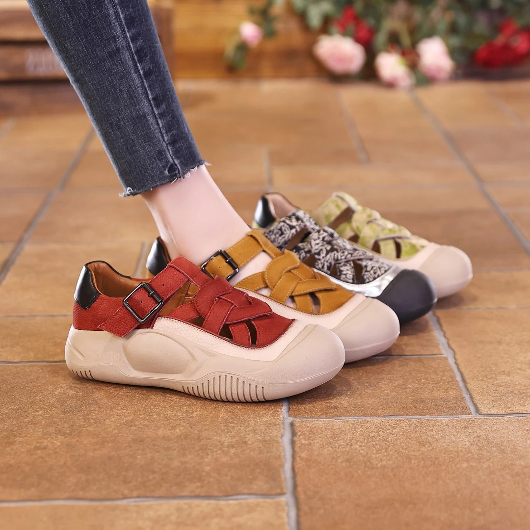 IG/IG断码现货增高4CM2024夏新款复古休闲高能感百搭真皮女鞋3271