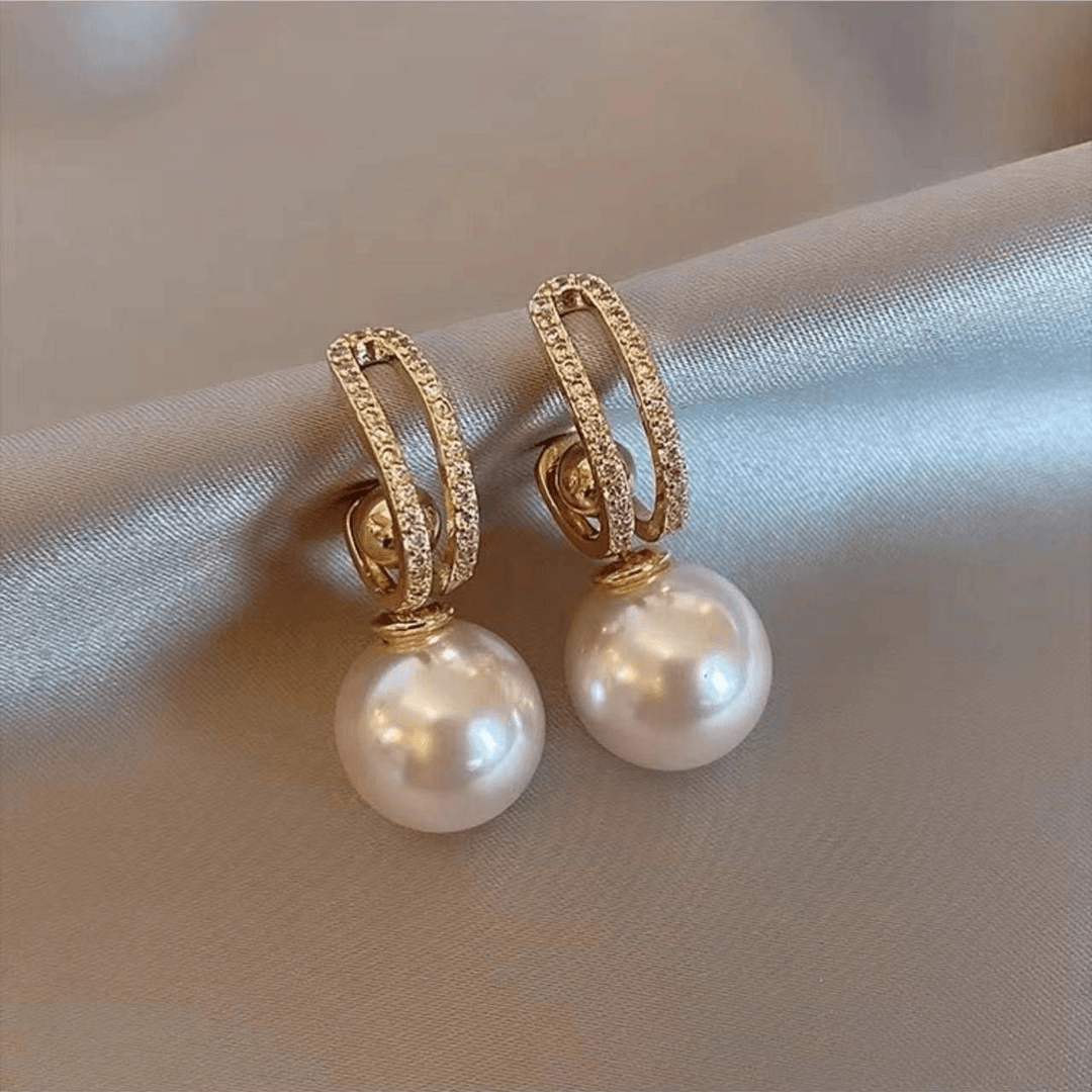 目染 【专柜爆款】复古港风两戴耳坠仿珍珠耳饰爆款百搭高级时尚首饰品