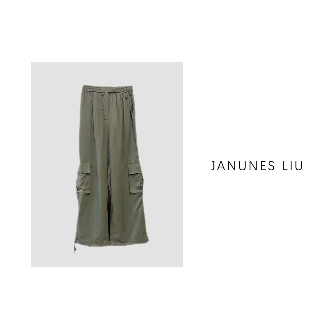 Janunes Liu2023夏季新款 时尚百搭直筒工装休闲裤K550