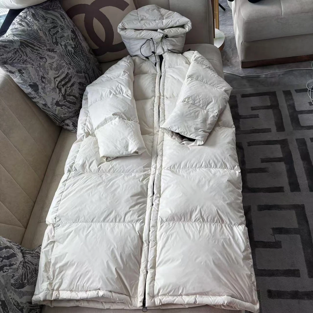 [Janunes Liu]冬季新款连帽长款羽绒服外套WT1636