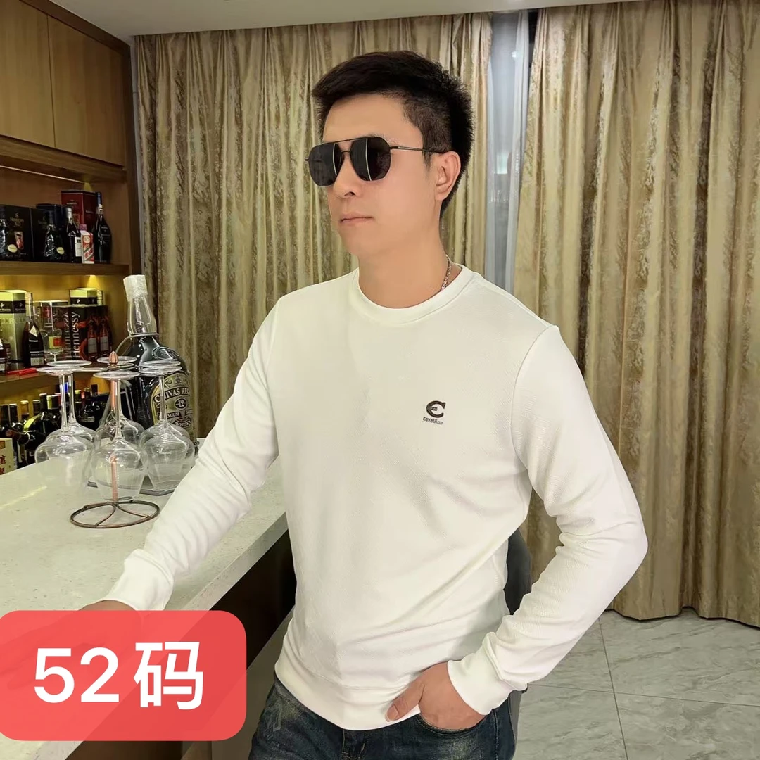 【52码】2024秋冬男士新款潮流卫衣印花轻奢欧货时尚休闲休闲圆领