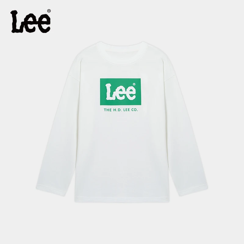lee长袖T恤凉感薄款圆领儿童百搭宽松上衣LK3X1FUT0230
