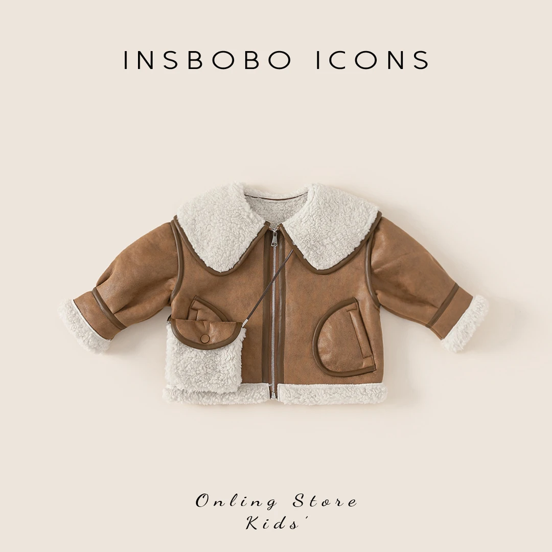 DY46224A【冬】儿童外套（洋气娃娃领外套+包包）