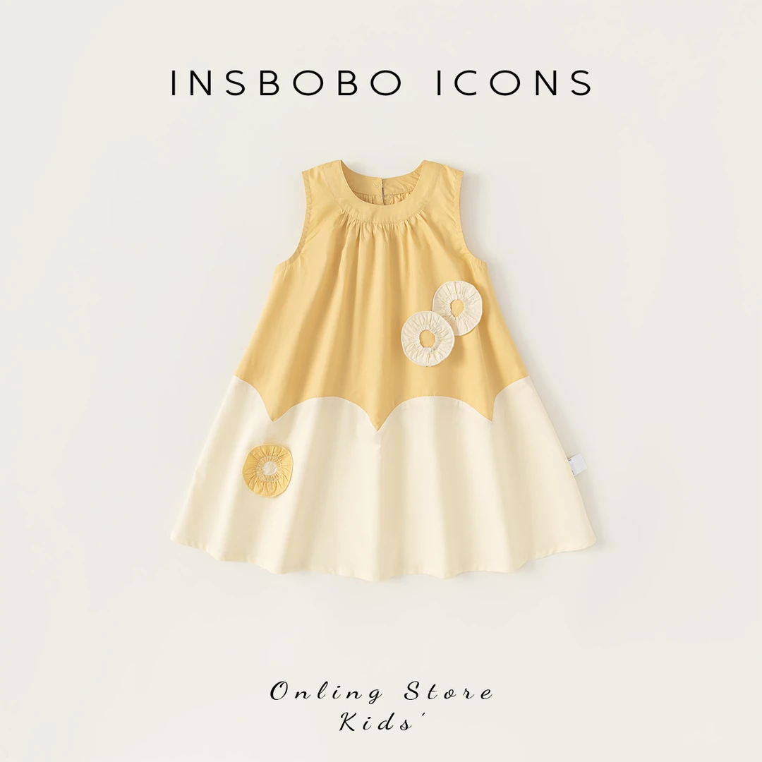 XQ24315【夏】儿童裙子（拼接无袖连衣裙）