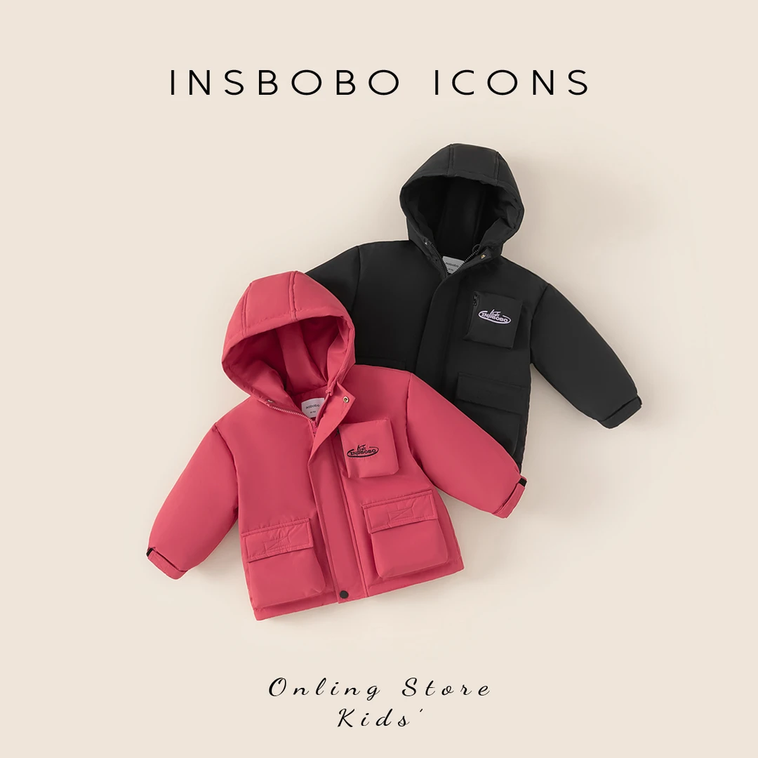 DY84003【冬】【三防】儿童羽绒服（绣花魔术贴连帽短款羽绒服）