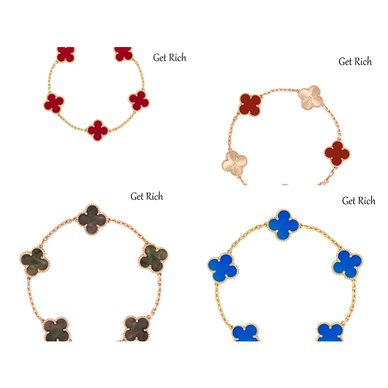 铜合金贝壳手链 五花手链 气质网红轻奢时尚百搭经典 多色可选