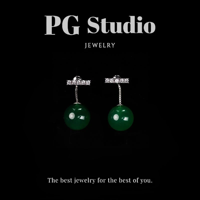 铜合金树脂耳饰 PG776小众设计一字珠珠耳饰