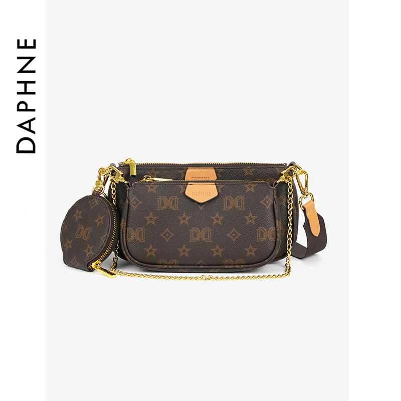 达芙妮Daphne印花时尚三件套经典斜挎包10280